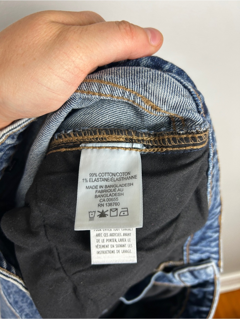 R JEANS High Rise Straight Dark Acid Wash Size 31 Petite Stretch - Picture 4 of 5